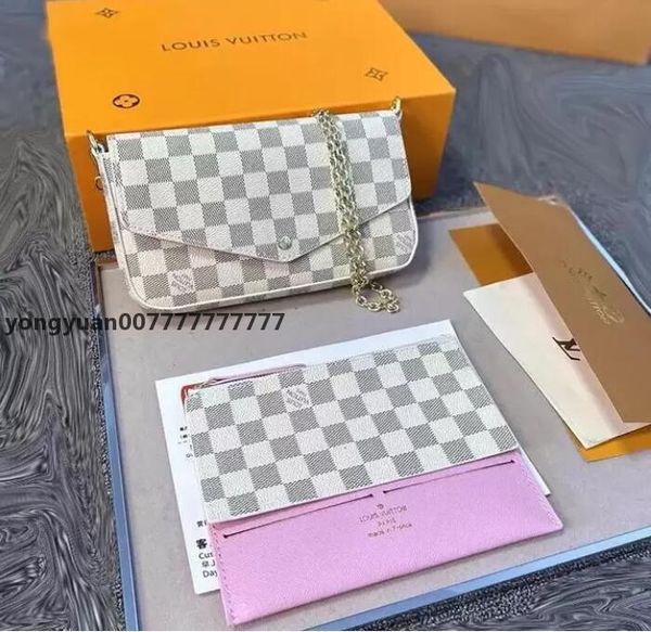 

988 gglvlouisvittonyslvutton pochette chain long wallets small purses women messenger bags female bag cosmetic