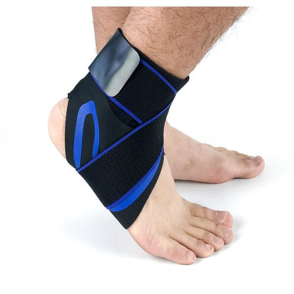 

ankle support chao ba 1pcs fitness brace strap gym protection running sport guard foot bandage elastic black univers, Blue;black