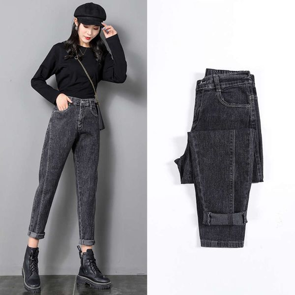 

spring and autumn high waist elastic tube loose thin radish pants women, Blue