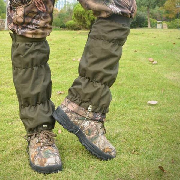 

outdoor tactical waterproof legging gaiters for hiking trekking climbing hunting shoes leg boots cover protection guard arm & warmers, Black