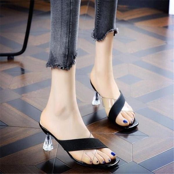 

sandals 2021 women classic pink buckle strap heel shoes ladies grey peep toe frauen hausschuhe, Black