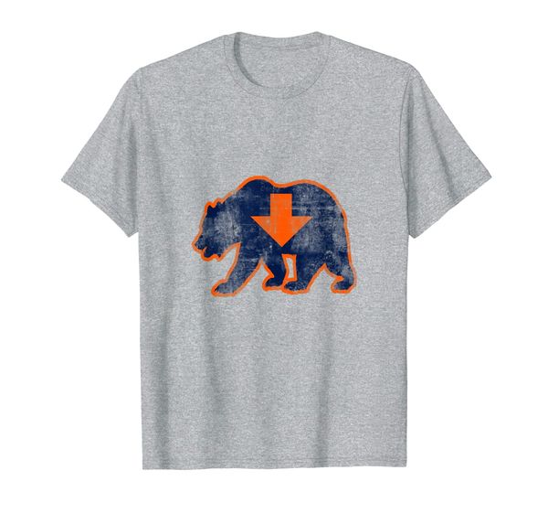 

cool chicago tees - bear arrow pointing down t-shirt, White;black