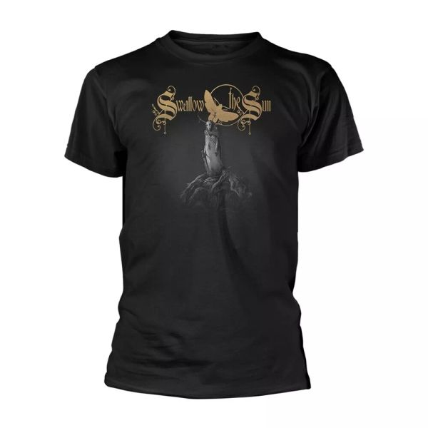 

swallow the sun when a shadow licensed men t-shirt, White;black