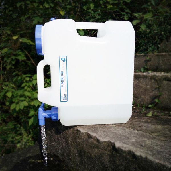 

12/15l capacity outdoor water bucket portable driving tank container with faucet for camping picnic hiking bags
