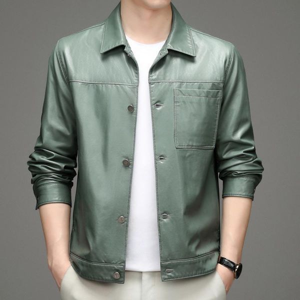 

men's jackets simulated leather coat motorcycle clothing casual soft jacket spring and autumn trend 2021, Black;brown