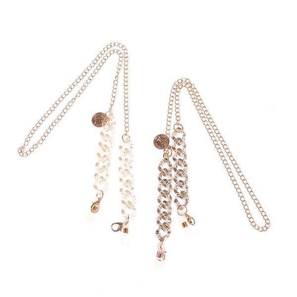 

sunglasses frames 1pcs eyewear cord holder neck strap retro acrylic lanyards mask chains eyeglasses chain for women, Silver