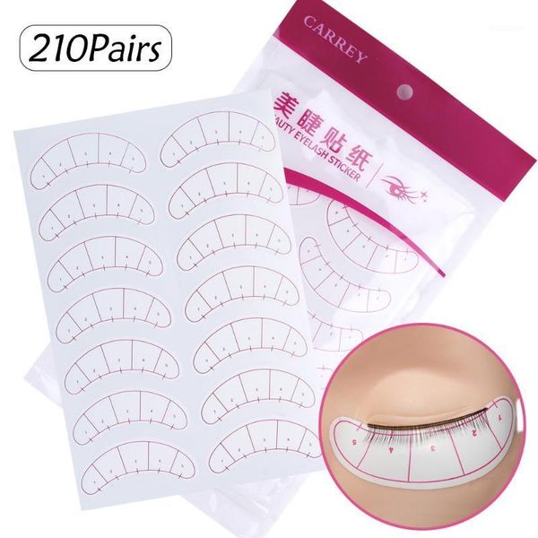 

210pairs eyelash extension eye stickers 3d paper patches grafting eyelashes under pads practice tips wraps makeup tools1