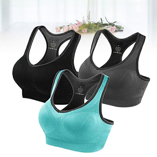 

yoga outfit 3pcs girls fitness padded seamless vest tank stretch workout female nylon push sexy