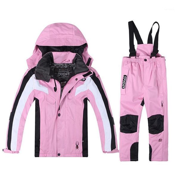 Skianzüge Verdickung Kinder Winter Skianzug Winddichte Thermo-Snowboard-Hosen-Sets Kinder warme Jacke Schneekostüme Outdoor-Bekleidung