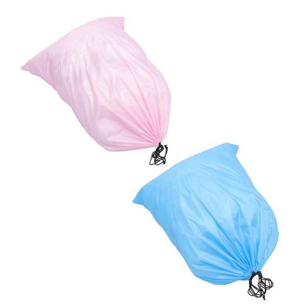 

2pcs large capacity storage pouches doll drawstring bags (sky blue, pink)