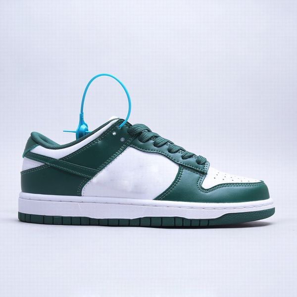 

(with box)2021 low varsity green running shoes men women white team green sports sneaker