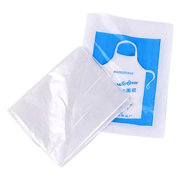

aprons 150pcs universal transparent disposable cleaning apron beauty bib for kitchen cooking (90x60cm)