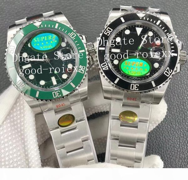 

waterproof men's v12 version watches mens automatic cal.3135 watch 904l steel black green ceramic bezel 116610 men n noobf factory eta, Slivery;brown