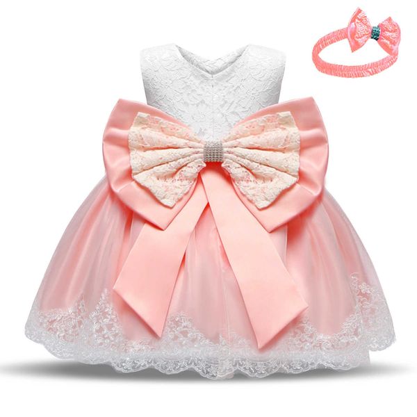 

baby girls white baptism dress newborn princess birthday wear toddler flower christening ball gown kids dresses for girls 12 24m, Red;yellow