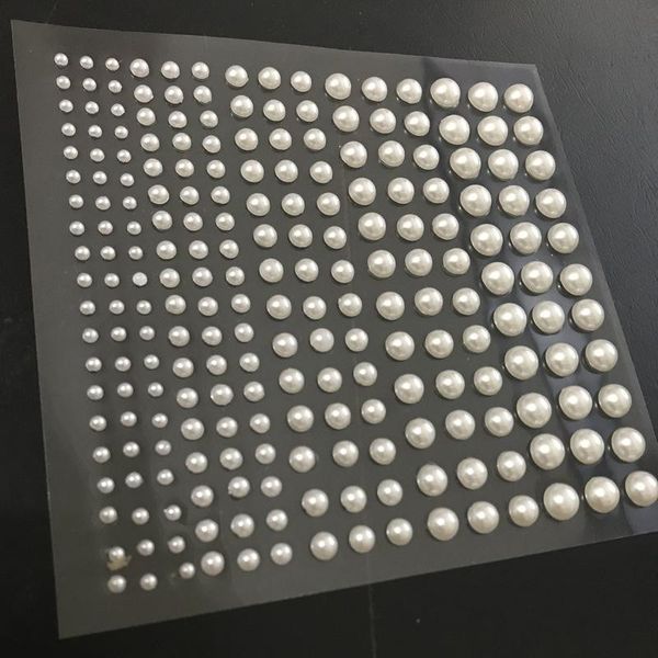 

gift wrap 1sheet multi purpose diy lapstickers kids toys plastic round shape wall surface decorative imitation pearl self adhesive