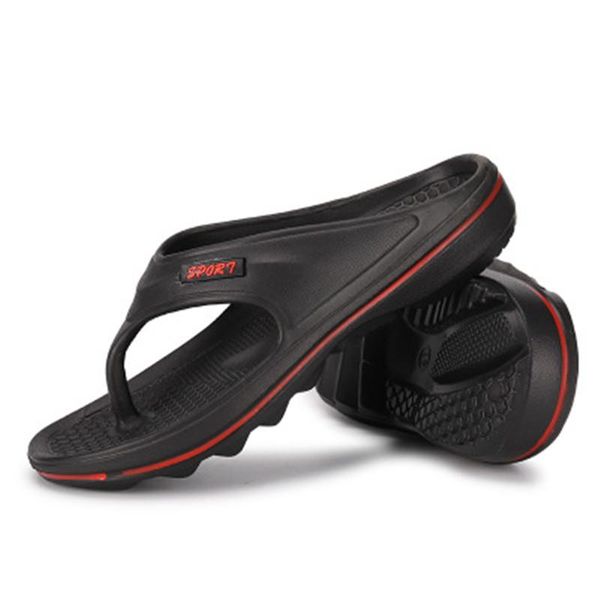 

slippers 2021 brand summer men non-slide clip toe male soft comfortable outdoor flip flops for man fashion casual beach sandals, Black