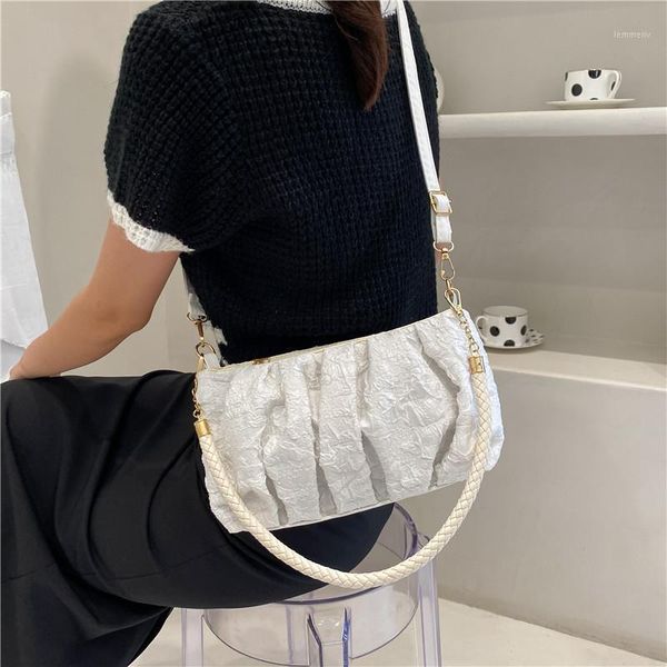 

evening bags folded clouds shoulder bag women cross body leather harajuku street style crossbody handbags female 2021 bolsos para mujer1
