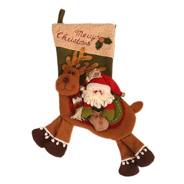 

christmas decorations year sock bag gift home knitted tree decoration