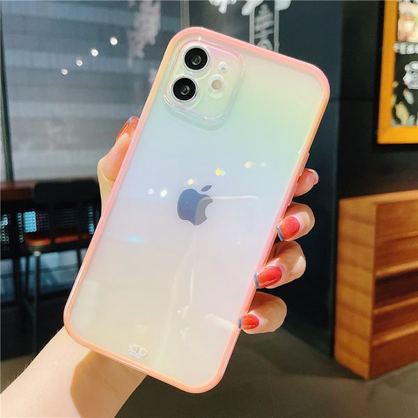 

gradient laser phone cases for iphone 12 11 pro max bulk pink purple 97299