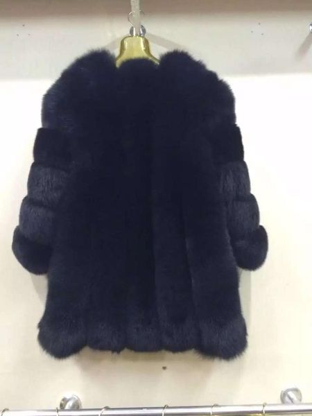

women's fur & faux 2021 winter women natural real coat long jacket outwear fashion ladies warm coats, Black