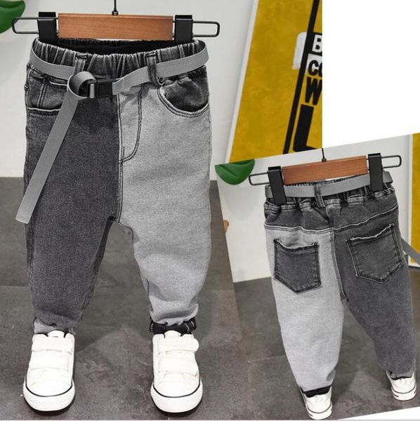 

jeans autumn spring baby boys pants kids clothes cotton casual children trousers teenager denim 2-7year, Blue