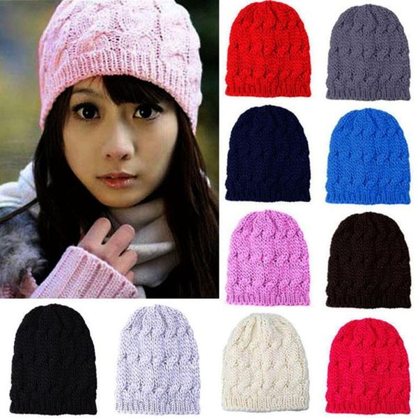

beanie/skull caps 10 colors woman/men ladies casual cap female beanie winter autumn hats warmer bonnet knitted beanies, Blue;gray