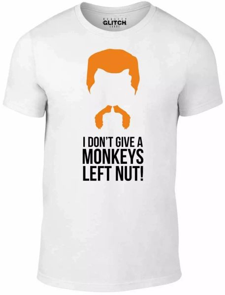 

monkey's left nut men's t-shirt - gift dead zombie walking blood series flesh, White;black