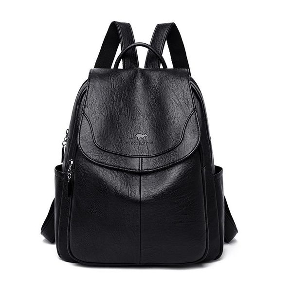 

women's leather backpack girls school outdoor leisure backpacks woman shoulder bag