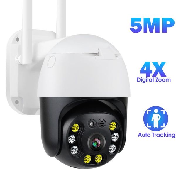 

cameras 5mp ip camera outdoor auto tracking ptz wifi surveillance 4x digital zoom cctv smart wire wireless