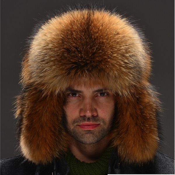 

lei feng genuine raccoon fur hat winter fur full leather fox fur hat ear flap hat princess for men and women hot, Blue;gray