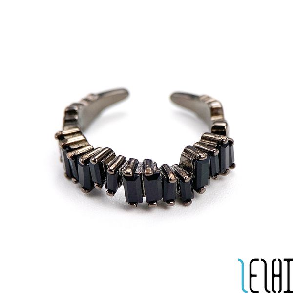 

charm eternity love wedding cuff couple rings for woman irregular colored diamond black ring women vintage personalized engagement jewelry w, Silver