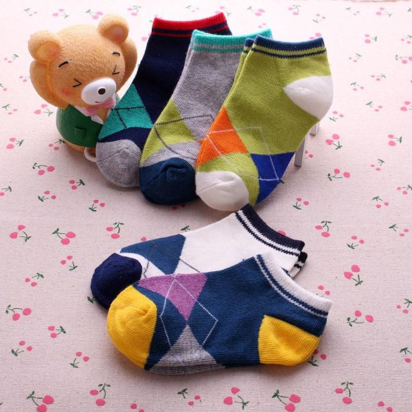 

socks sale kids childrens 95%cotton baby boys 4-12year 10pair/lot arrived students diamond ship boat sock, Pink;yellow