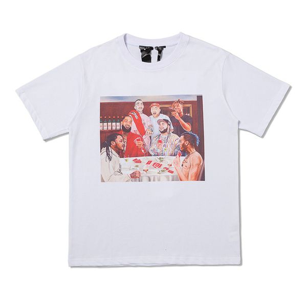 

chao brand vlones fujiwara rap singer digital direct jet short sleeve t-shirt, White