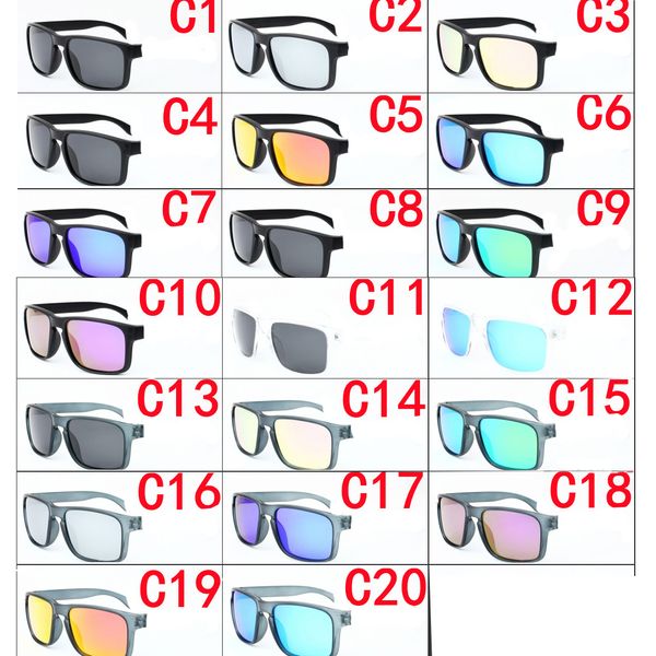 Классические поляризованные мужские солнцезащитные очки Женщины Солнцезащитные очки в США Ослепительные красные зеркальные объектива прохладный дизайнер на солнцем велосипеде на велосипеде с коробкой 6 цветов