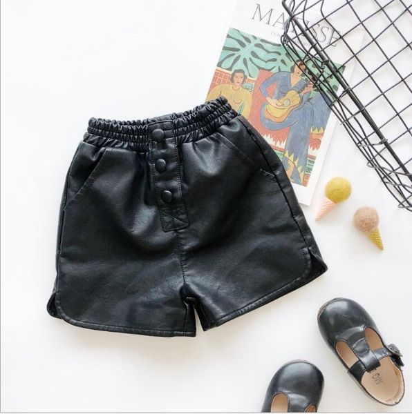 

shorts 2021 wholesale girls leather autumn fashion 2-7t f795, Black