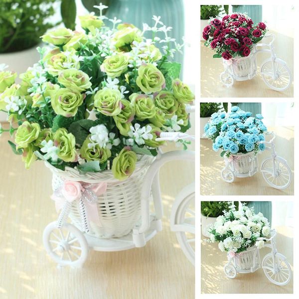 

decorative flowers & wreaths tricycle big bike flower basket vase for home storage garden wedding party decoration bedroom