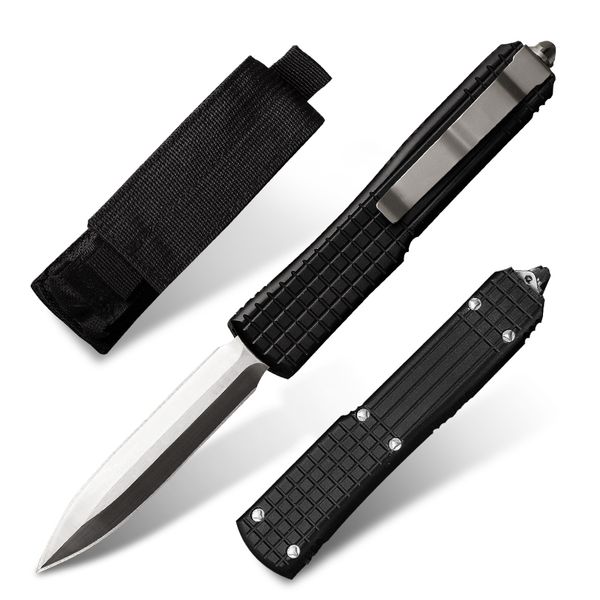 

micro technology knife automatic tactical knife 5cr15 blade handle aviation aluminum (t6-6061) edc pocket outdoor camping hiking survival kn