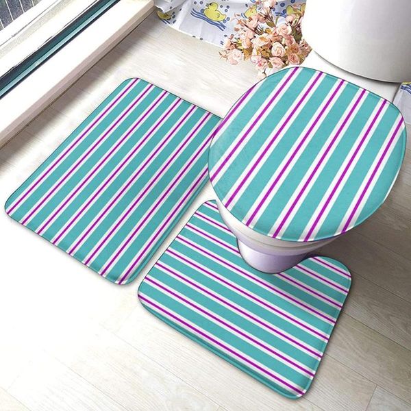 

bath mats sugar rush stripes bathroom mat sets 3 piece set rugs memory foam toilet seat cover lid
