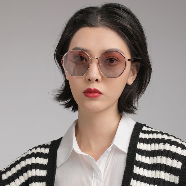 

kajila polarized fashion 6118 korean version net red rimless women's sunglasses, White;black