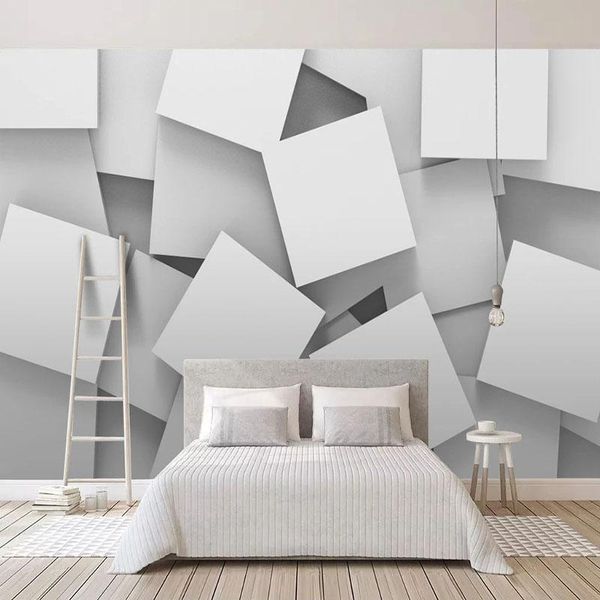 

wallpapers custom wallpaper modern 3d stereo cube space expansion po wall murals living room tv sofa bedroom home decor creative fresco