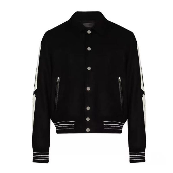 

men's jackets nigo amr bone baseball jacket coat #nigo11034, Black;brown