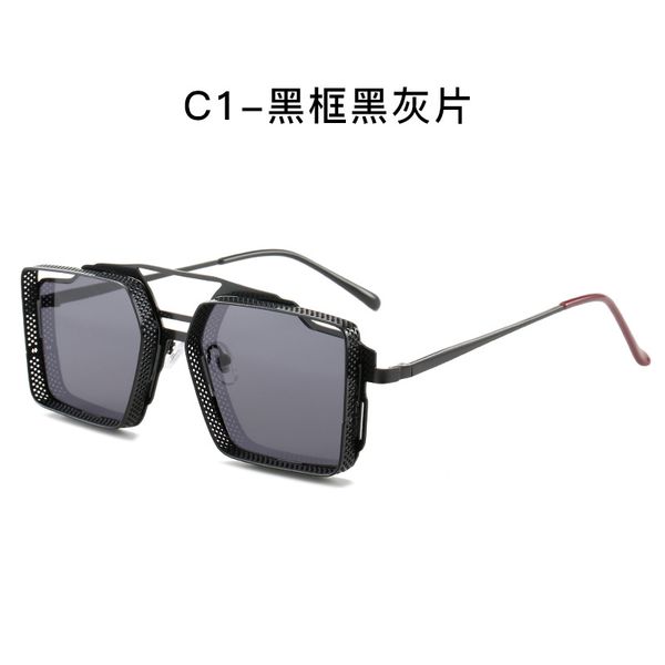 NEUE Retro Steampunk Sonnenbrille Männer Metall Hohl Box brillen frauen Trendy Doppel Strahl Goldene Mercury Nudeln Gläser Party Laufsteg männlichen Spaß Sonnenbrille neueste