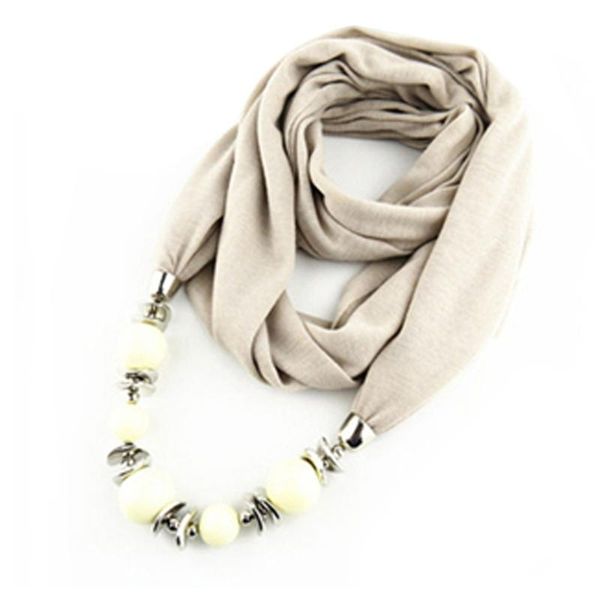 

women fashion ethnic style jewelry gorgeous beads pendant scarf retro necklace scarves, Blue;gray
