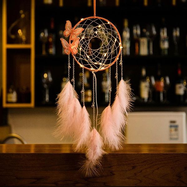 

wind chimes butterfly feather dream net home living room and kitchen bedroom wall hanging decorative gift objects & figurines