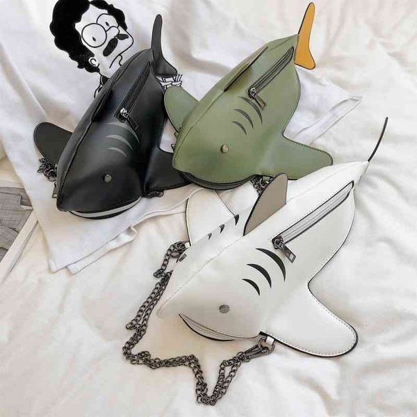 

2021 creative personalized shark shape fashion single shoulder diagonal small women's bag
