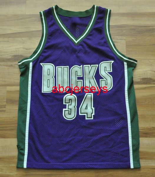 

ray allen swingman jersey men sewn purple large stitched customize any number name xs-6xl, Black