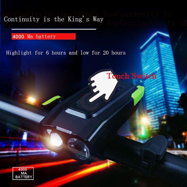 

bike lights bicycle headlight usb front light double lamps safety cycling portable flash