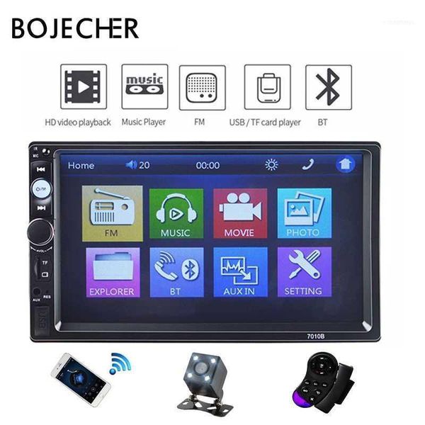 Áudio do carro Rádio Bluetooth Autoradio Player 2 Din Touch Screen 7