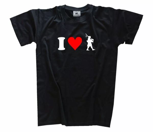 

yo liebe gaita bagpipe camiseta s-xxxl, White;black