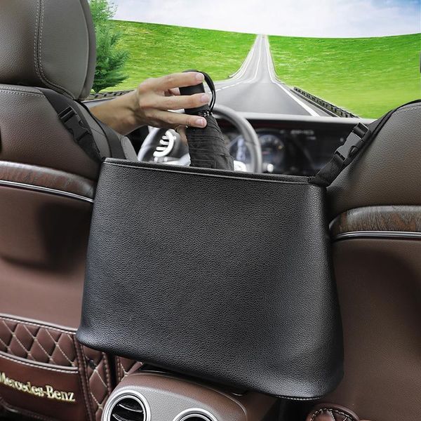

car organizer storage large capacity elastic mesh net bag between back luggage holder pocket for tidying